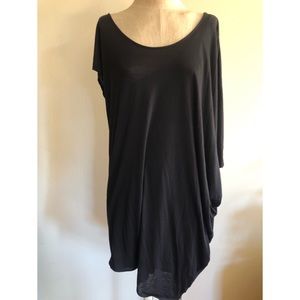 Helmut Black Asymmetrical Shirt